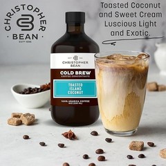 Christopher Bean Toasted Island Coconut Cold Brew Coffee Concentrate Bottle