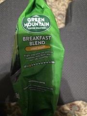 Green Mountain Coffee Roasters Breakfast Blend Whole Bean Coffee Bagged 180z