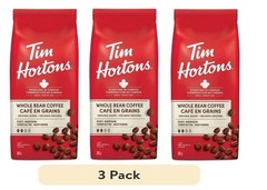 Tim Hortons Medium Roast Coffee Beans Whole Bean 12oz Organic Arabica 3 Pack