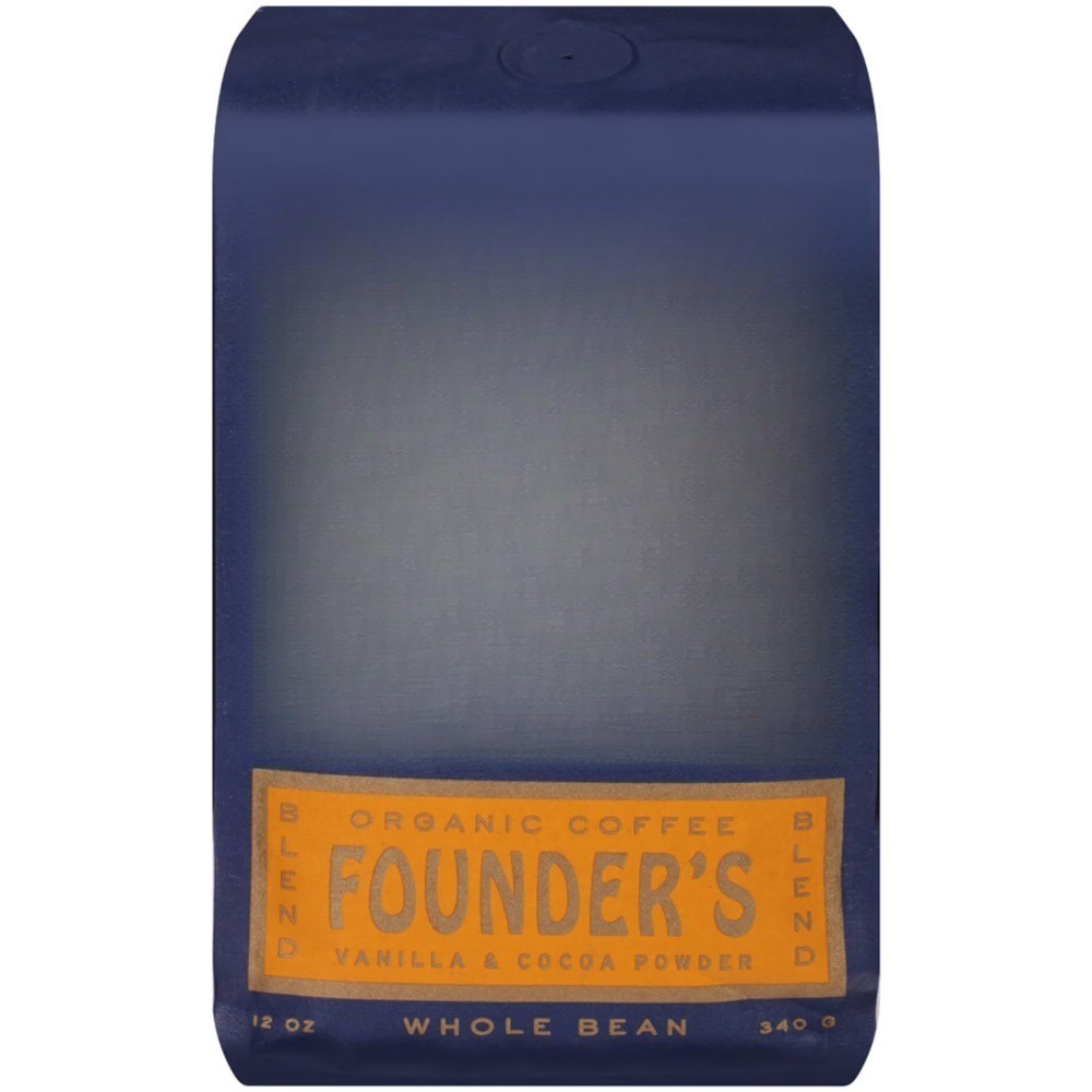 Coffee Organic Founders Blend Premium Dark Roast Whole Bean Coffee, Arabica