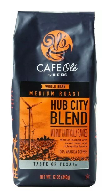 CAFE Olé by H‑E‑B Hub City Blend Medium Roast Whole Bean Coffee 12 oz
