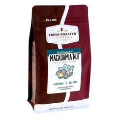 Hawaiian Macadamia Nut Flavored Whole Bean Coffee 12 oz Medium Roast Kosher