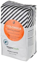 Fresh Colombia Whole Bean Coffee, Medium Roast, 12 Ounce (Pack of 3)