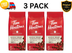 Tim Hortons Medium Roast Coffee Beans Whole Bean 12oz Organic Arabica 3 Pack