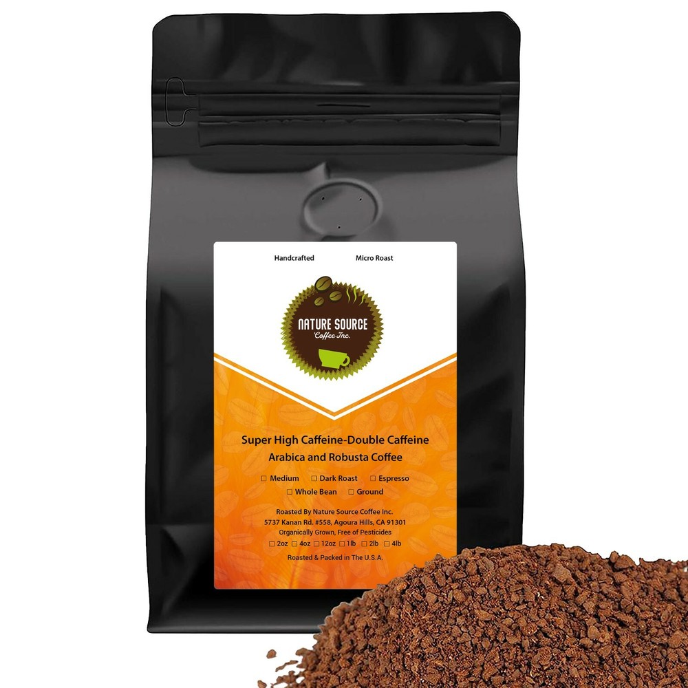 Super High Caffeine | Double Caffeine | Strong Robusta | Organic | Fresh Roasted