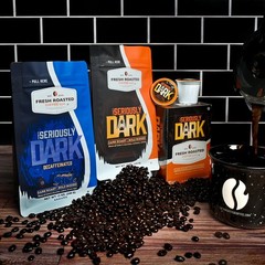 Seriously Dark Decaf Artisan Blend12 oz Dark Roast Kosher Whole Bean