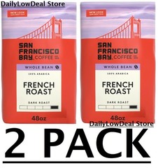 2 PACK – San Francisco French Roast Dark Whole Bean Coffee 3 lb (Total 6 lb)