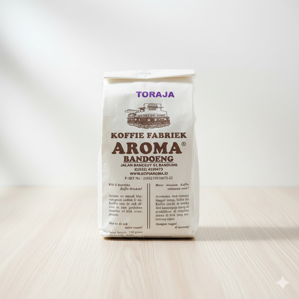 BEST NEW! Kopi Aroma Toraja 500g – Fresh Indonesian Coffee, Whole Bean