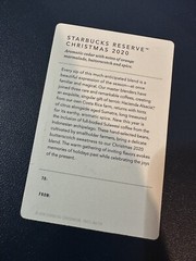 [NEW] STARBUCKS RESERVE 2020 CHRISTMAS Card Only