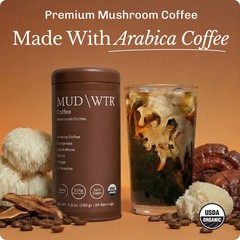 MUDWTR Original Arabica Mushroom Coffee 2250mg Alternative-NEW SEALED 30 Serving