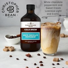 Christopher Bean White Chocolate Peppermint Cold Brew Coffee Bottle