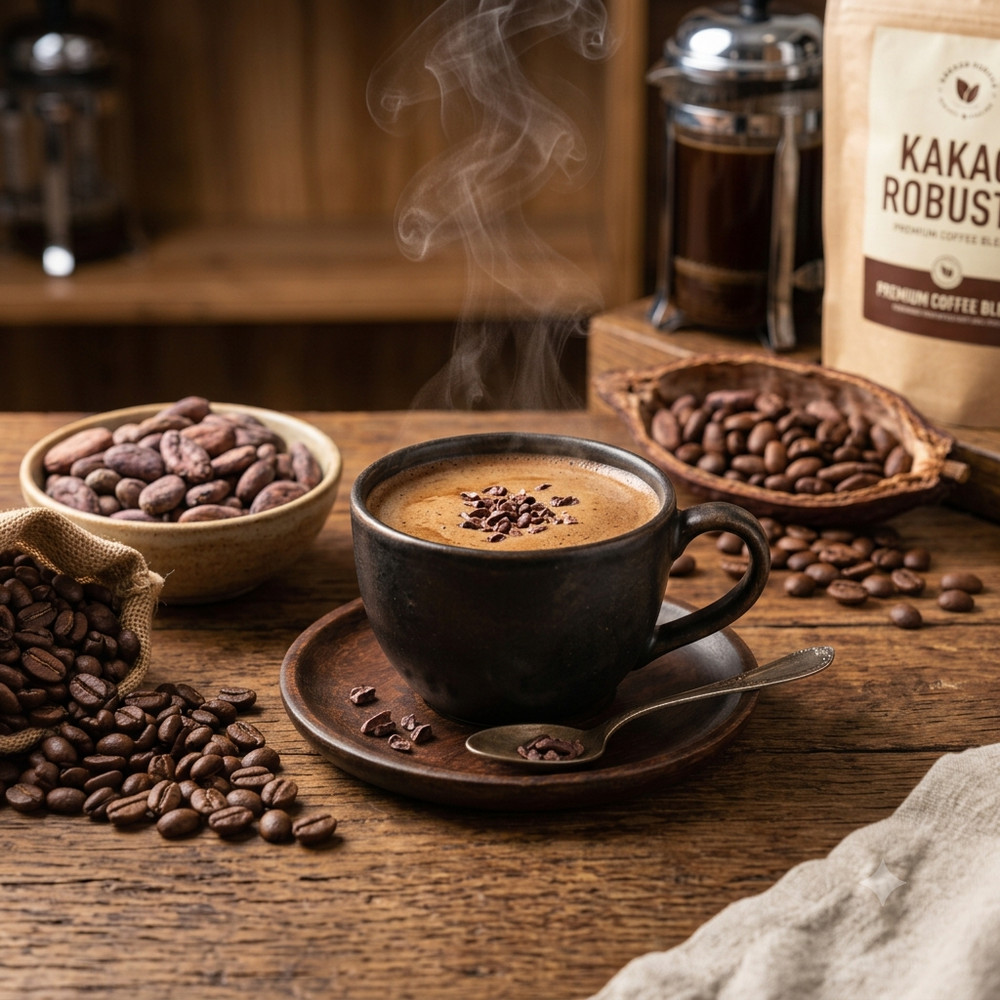 Robusta – Cacao Coffee Bean 250 g Premium Quality, Rich and Bold