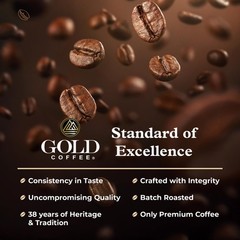 Gold Coffee | Blue Mountain Premium Blend | Medium Roast, Whole Bean | 100% A…