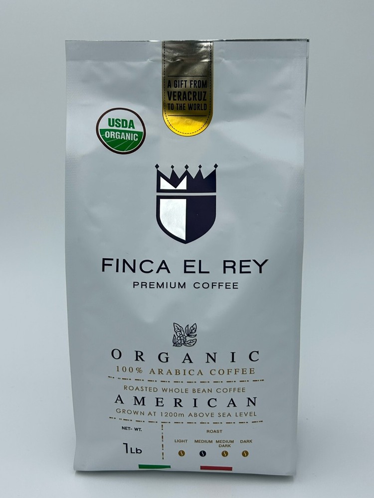 Finca El Rey -Medium Roast Whole Bean Organic Coffee, USDA Organic, 100% Arabica