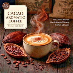 Robusta – Cacao Coffee Bean 250 g Premium Quality, Rich and Bold