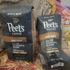 Peet’s Coffee Major Dickason’s Blend Dark Roast Whole Bean Coffee 10.5 oz Bag