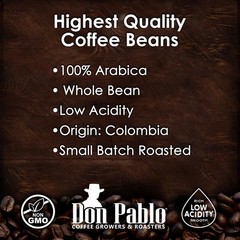 Don Pablo Colombian Supremo – Medium-Dark Roast – Whole 32 Ounce (Pack of 1)