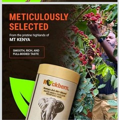 Rockbern Mt Kenya AA 88+ Coffee Beans – Medium Roast Kenyan AA Whole Bean…