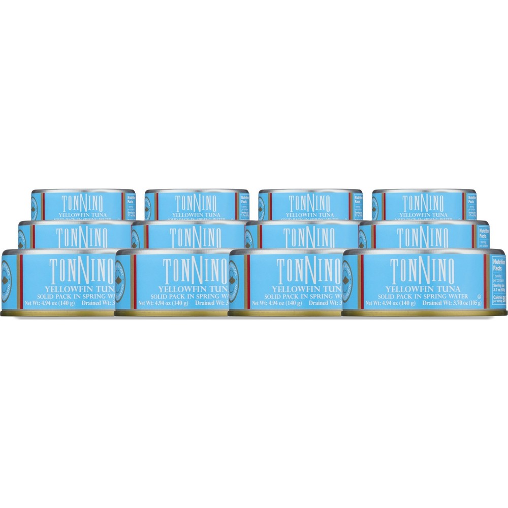 Yellowfin Tuna Tonnino Solid In Spring Water 4.94 Oz 12 Pack