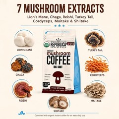 La Republica Organic Instant Mushroom Coffee, 120 Servings