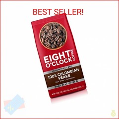 Eight O’Clock Coffee 100% Colombian Peaks, Medium Roast, Whole Bean Coffee, 38 O