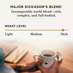 2 Packs Peet’s Coffee Major Dickason’s Blend DARK ROAST, Whole Bean, 32 oz. each