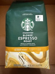 Starbucks Whole Coffee Beans, 2 bag Starbucks Blonde Espresso Roast Hot or Iced