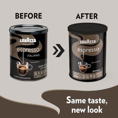 Lavazza Espresso Ground Coffee Medium Roast 100% Arabica 8 oz Tin (Pack of 4)