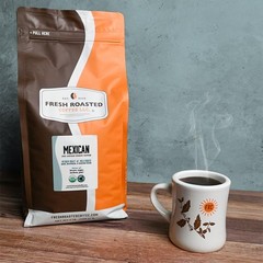 Fresh Roasted Coffee, Organic Mexican Whole Bean Coffee, Medium Roast, USDA O…