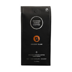 Coffee, Grizzly Claw, Dark Roast, Ground, 10 Oz – Certified Organic, Fairtrade,