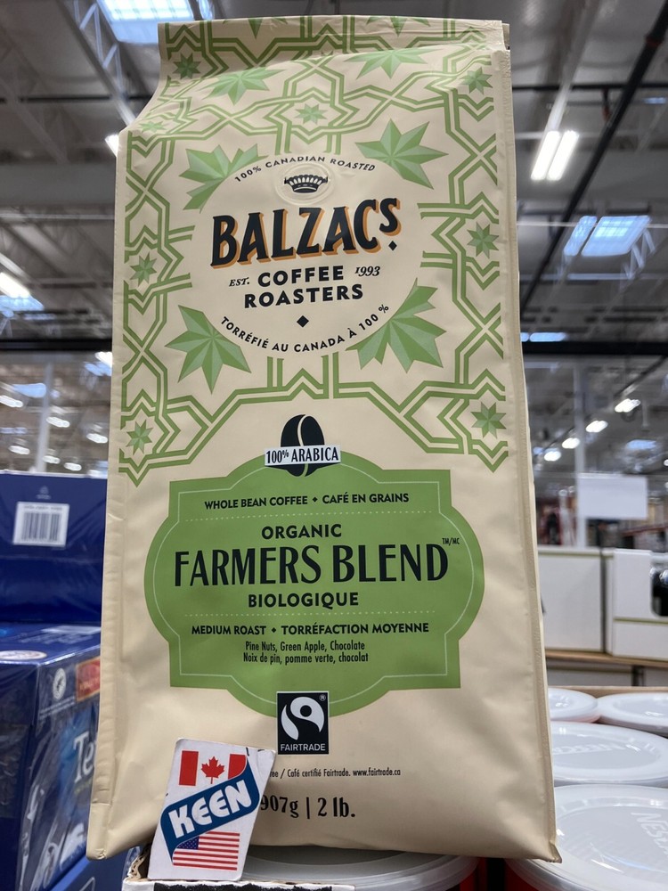AiWaWa CA, Balzac’s Farmers Blend Whole Bean Coffee, 907 g/ 2 LB