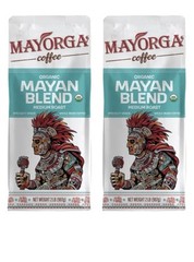 Mayorga Organics Mayan Blend USDA Organic Medium Roast Whole Bean Coffee 2lb 2pk