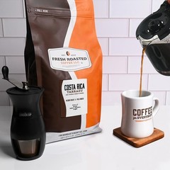 Costa Rican Tarrazu Whole Bean Coffee, Medium Roast – 80 Ounce Kosher Delicacy