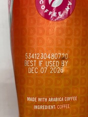 5 Pack Dunkin’ Original Blend Medium Roast Whole Bean Coffee 12 oz BB 12/07/2026