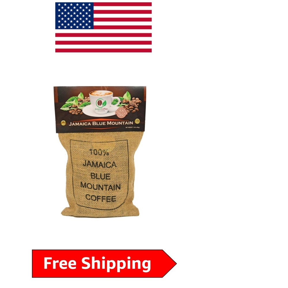 Pure 1 Pound Jamaica Blue Mountain Coffee – Whole Beans with Rich Caffeine Boost