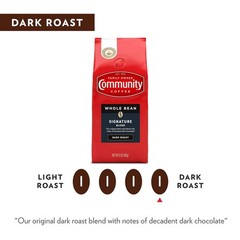 Signature Blend Whole Bean Coffee Dark Roast 12 oz Bag (Pack of 1)
