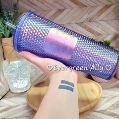 NEW Starbucks Disneyland Resort Purple Iridescent Studded Tumbler Venti 24oz 💫