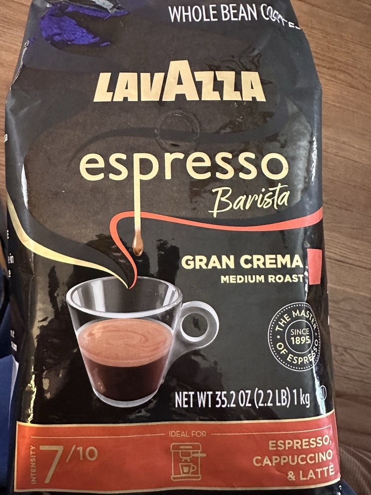 Lavazza Barista Gran Crema Whole Bean Coffee Medium Espresso Roast 2.2lb