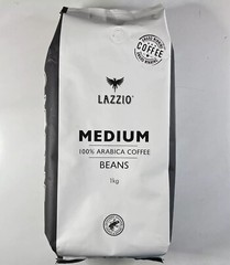 Lazzio Coffee Beans Medium Roast 1KG Whole Beans Aldi Lazio Award Winning Aus