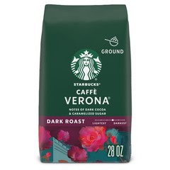 Starbucks Ground Coffee, Dark Roast Hot or 28 Ounce (Pack of 1), Caffe Verona