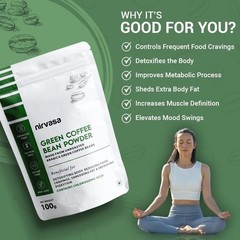 Neuherbs Unroasted Arabica Green Coffee Beans Powder With Chlorogenic Acid -100g