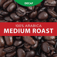 Coffee – Decaf Medium-Dark Roast Whole Bean Coffee – Decaf Gourmet Blend (2 Lb B
