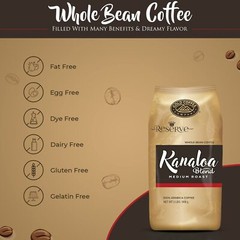 Gold Coffee Kanaloa Blend 2lb Medium Roast Whole Bean Coffee