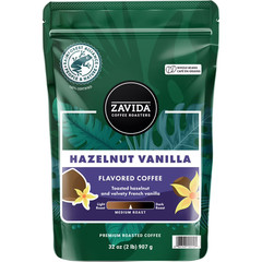 Zavida Coffee Whole Bean Coffee, Hazelnut Vanilla (32 oz.) FREE SHIPPING