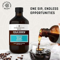 Christopher Bean Toasted Island Coconut Cold Brew Coffee Concentrate Bottle