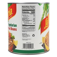 La Victoria Vegetarian Refried Beans, 112 Ounce, 6 Per Case