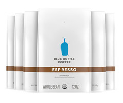 Blue Bottle Organic Dark Roast Espresso Coffee – 12oz Bags (Pack of 6)