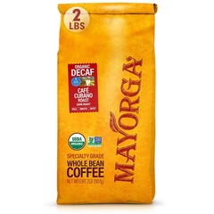 Mayorga Decaf Coffee 2lb Bag – Dark Roast Organic Whole Beans, 100% Arabica