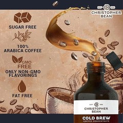 Christopher Bean Pumpkin Spice Decaf Cold Brew Coffee-Sweet Cozy Flavor Bottle
