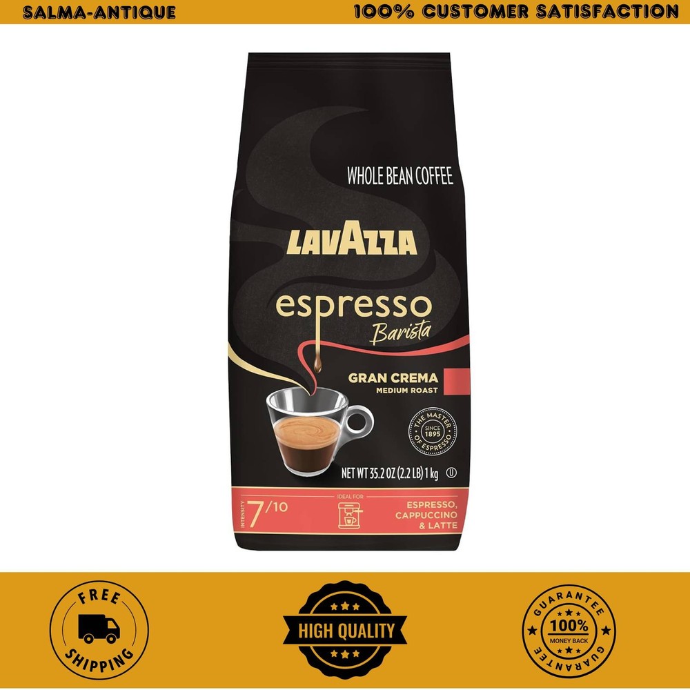 Lavazza Barista Gran Crema Whole Bean Coffee Medium Espresso Roast 2.2lb